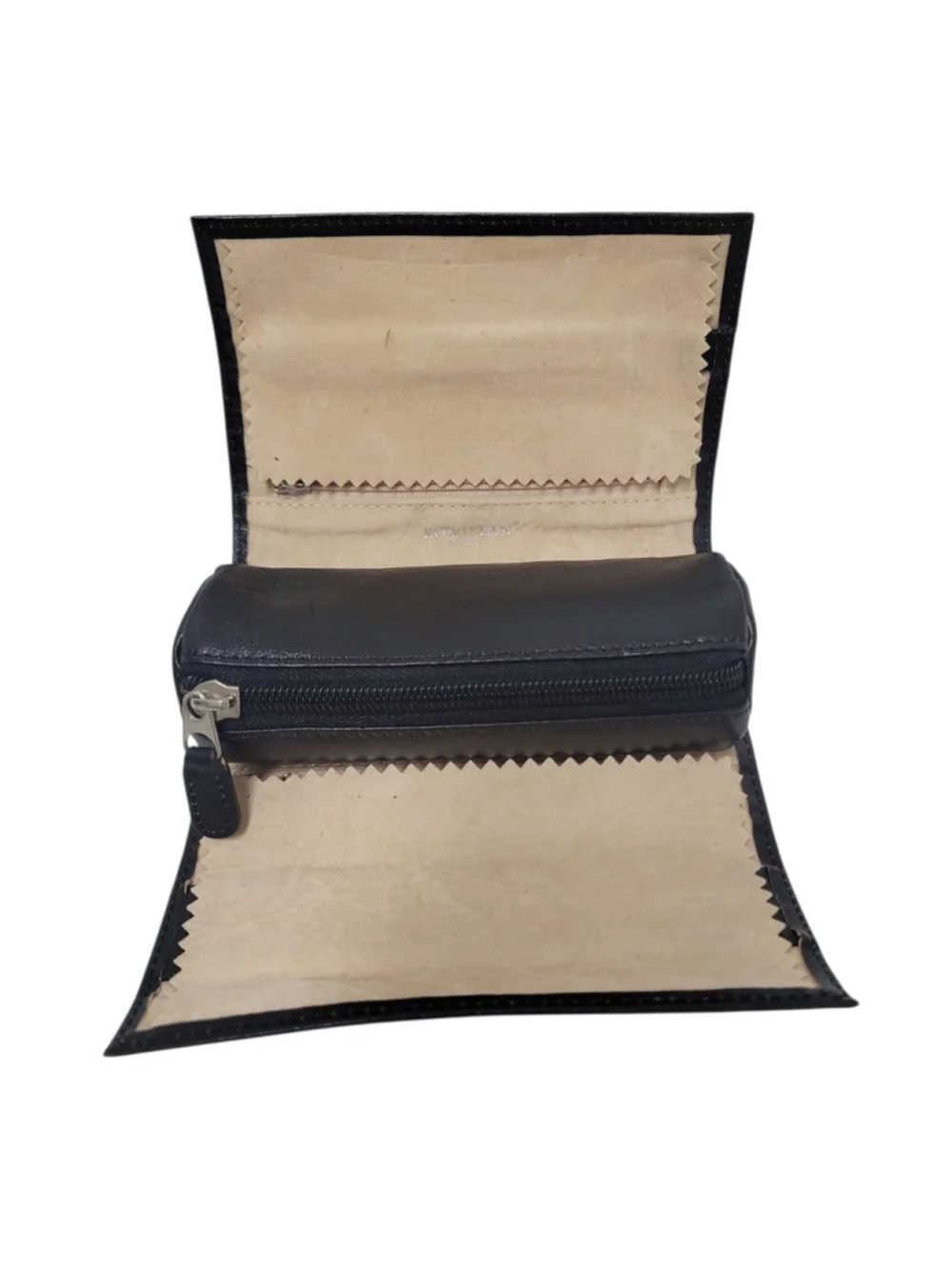Rowallan of Scotland Adult Unisex Black Leather Jewelry Clutch Organizer Case